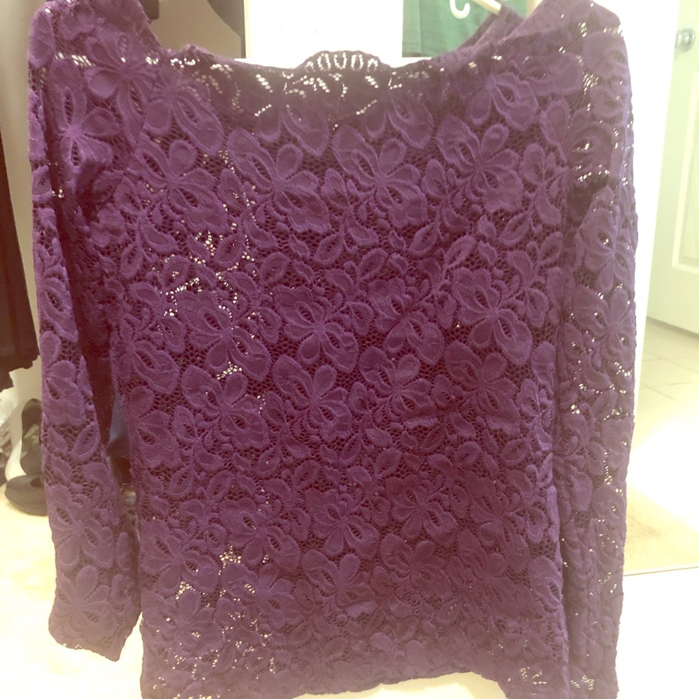 Purple long sleeve top. Like new.